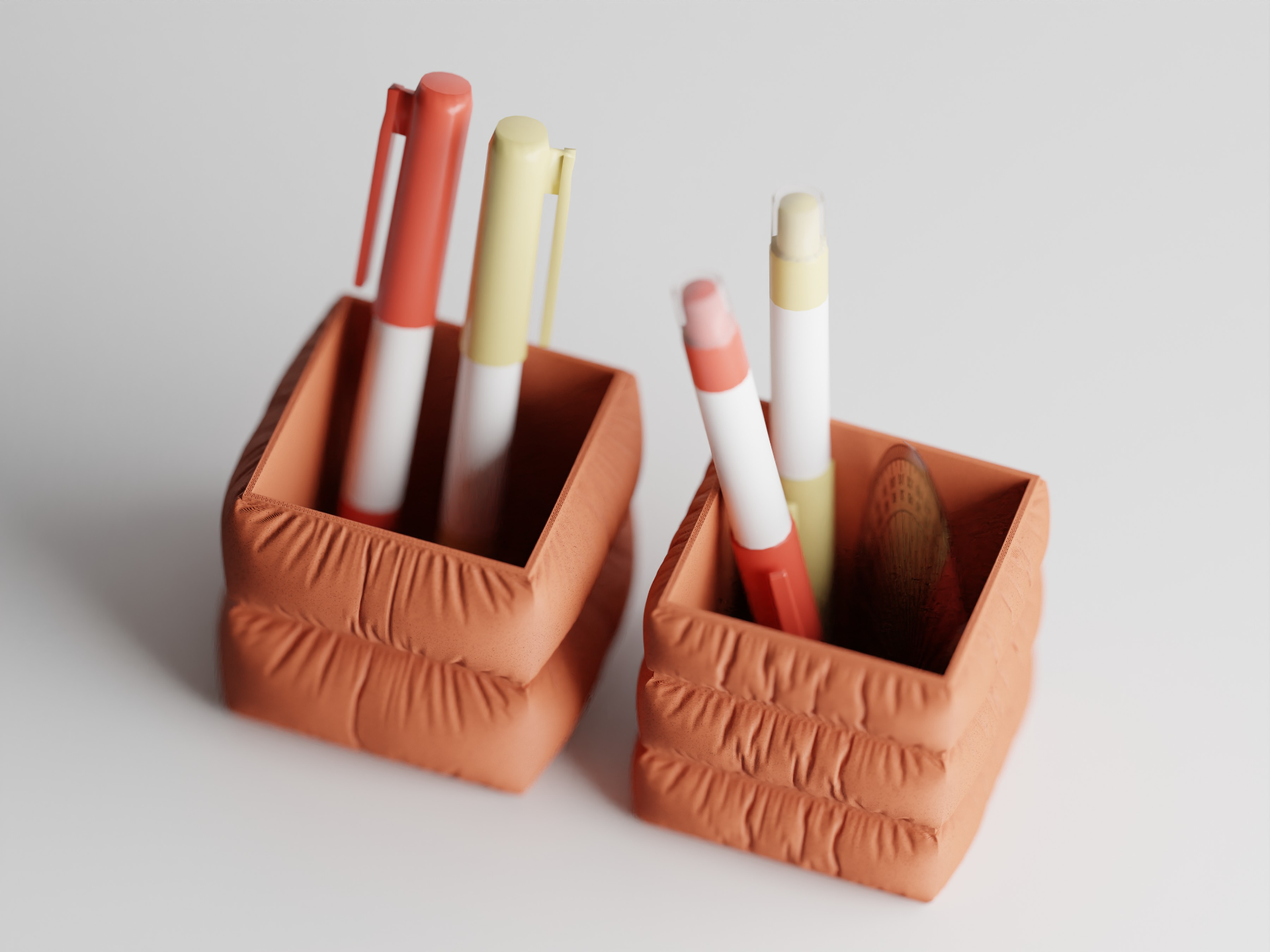 Set Fluffy pen holder