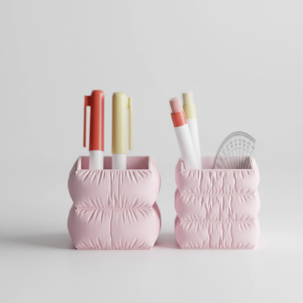 Set Fluffy pen holder