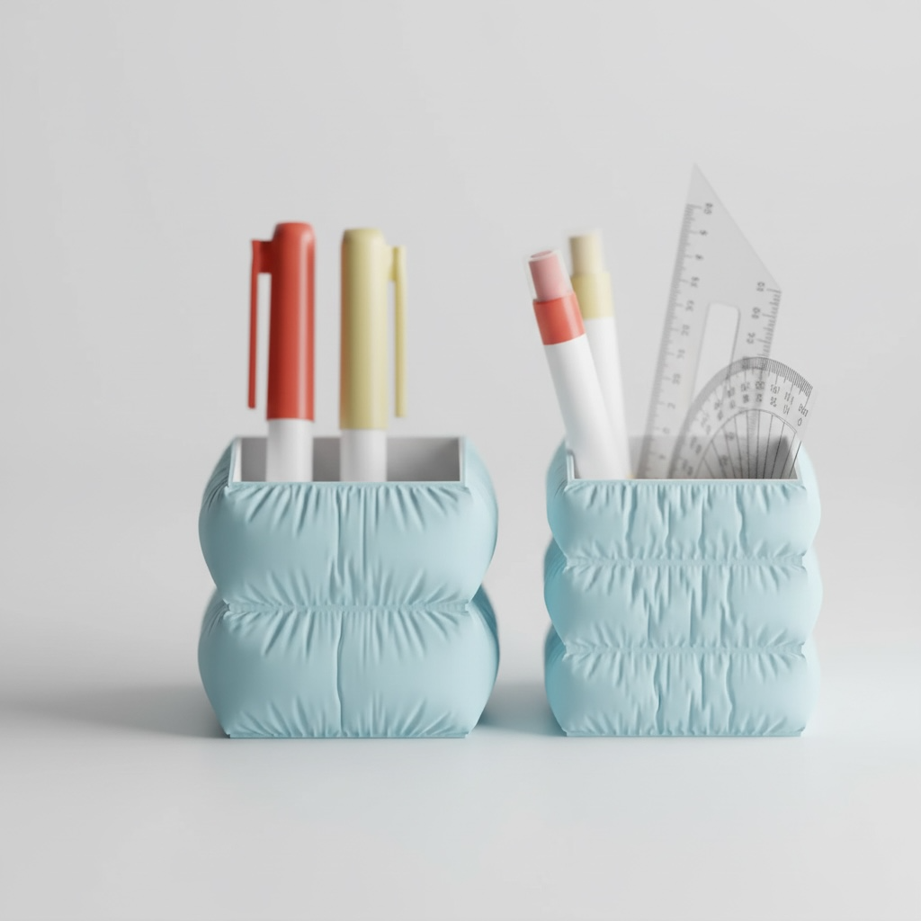 Set Fluffy pen holder