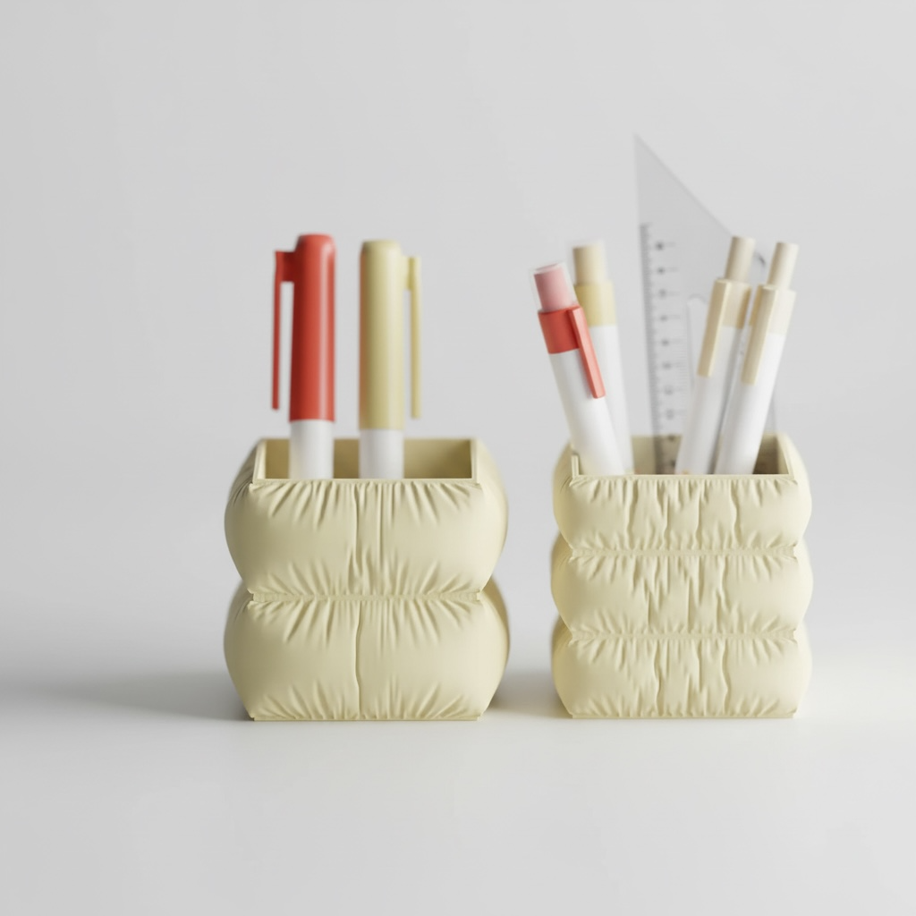 Set Fluffy pen holder