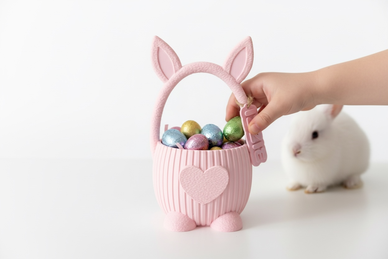 BunnyHop Kids Easter Basket WITH TAG NAME