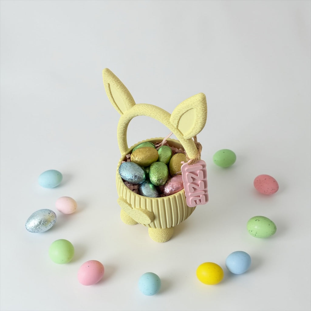 BunnyHop Kids Easter Basket WITH TAG NAME