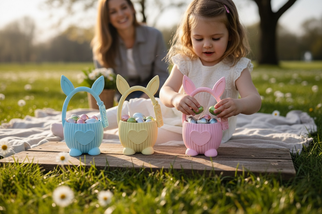 BunnyHop Kids Easter Basket WITH TAG NAME