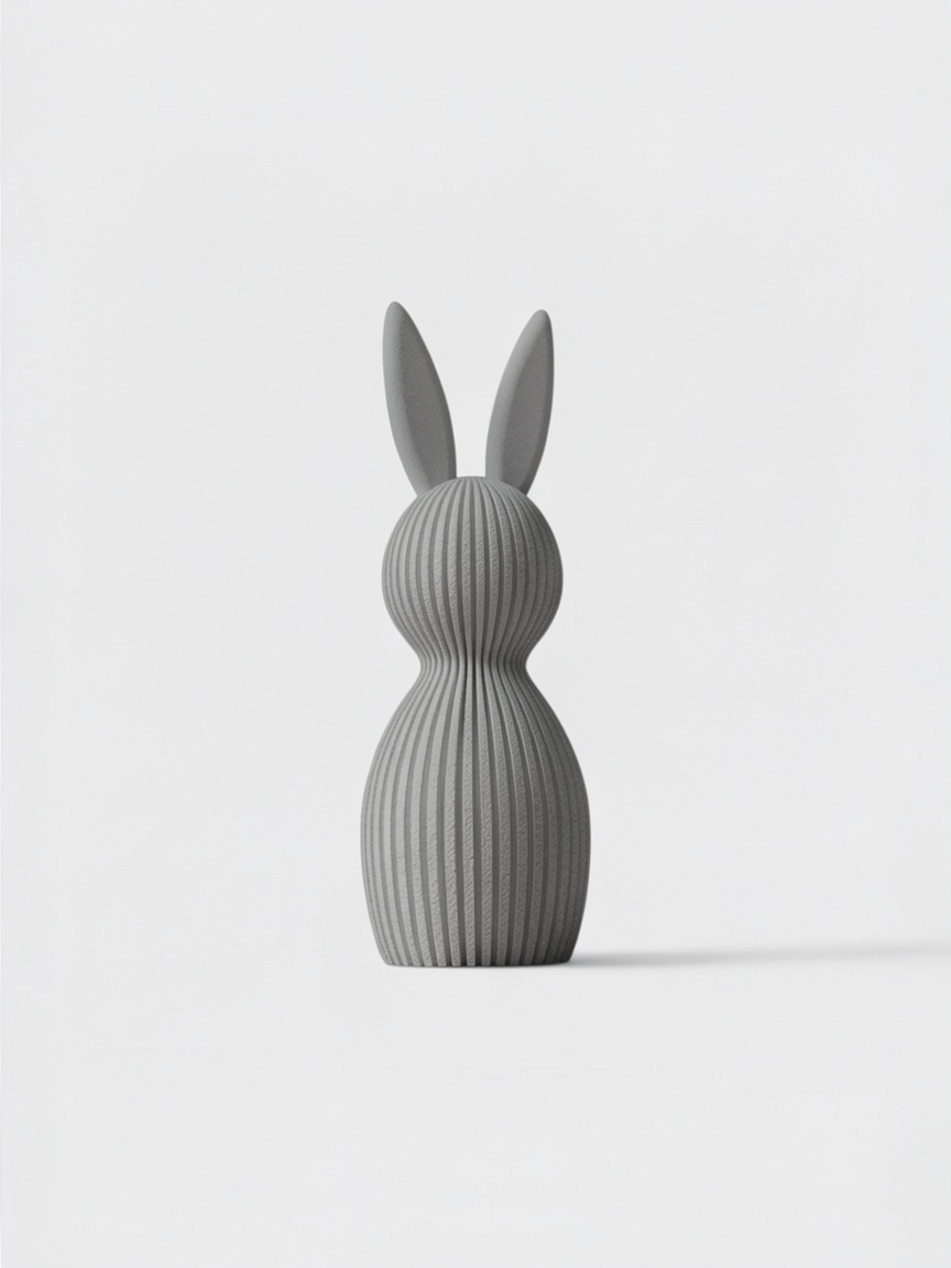 Modern Easter Bunny Figurine