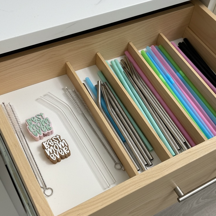 Best Mom Ever Straw Topper