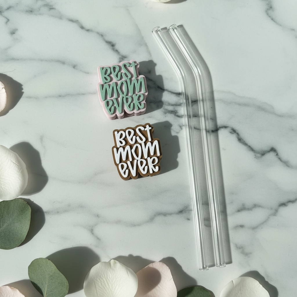 Best Mom Ever Straw Topper