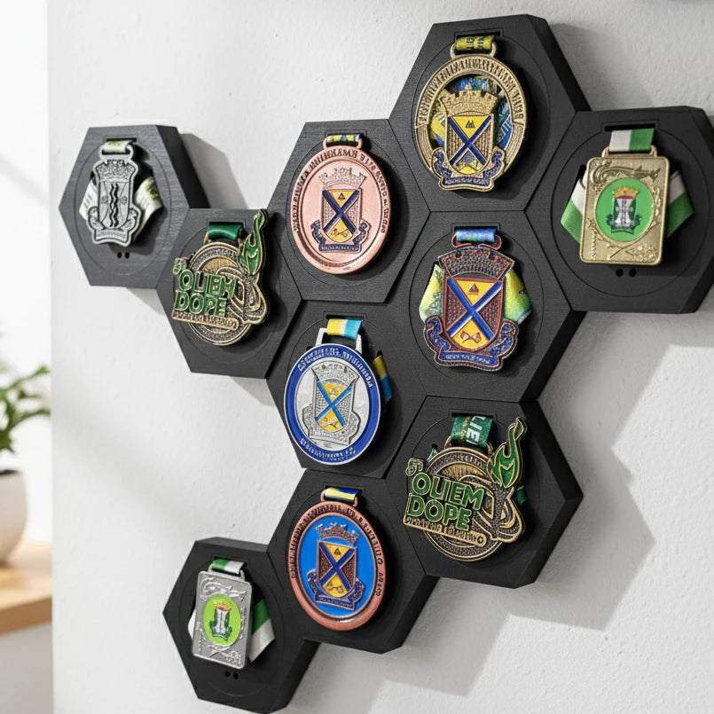 Modular Medal Holder – Hexagonal Display